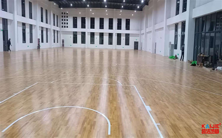 安徽天長市冶山鎮體育公園籃球館木地板案例