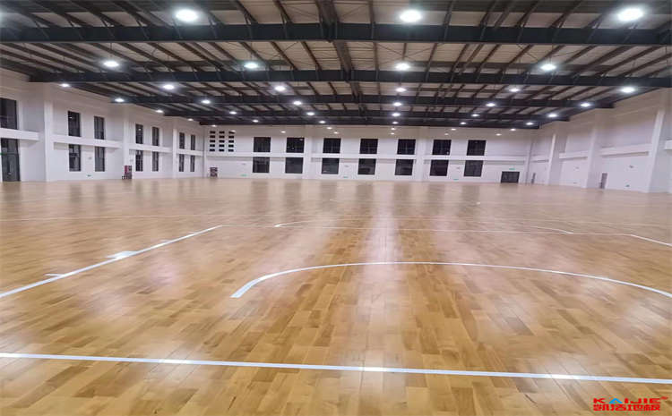 安徽天長市冶山鎮體育公園籃球館木地板案例